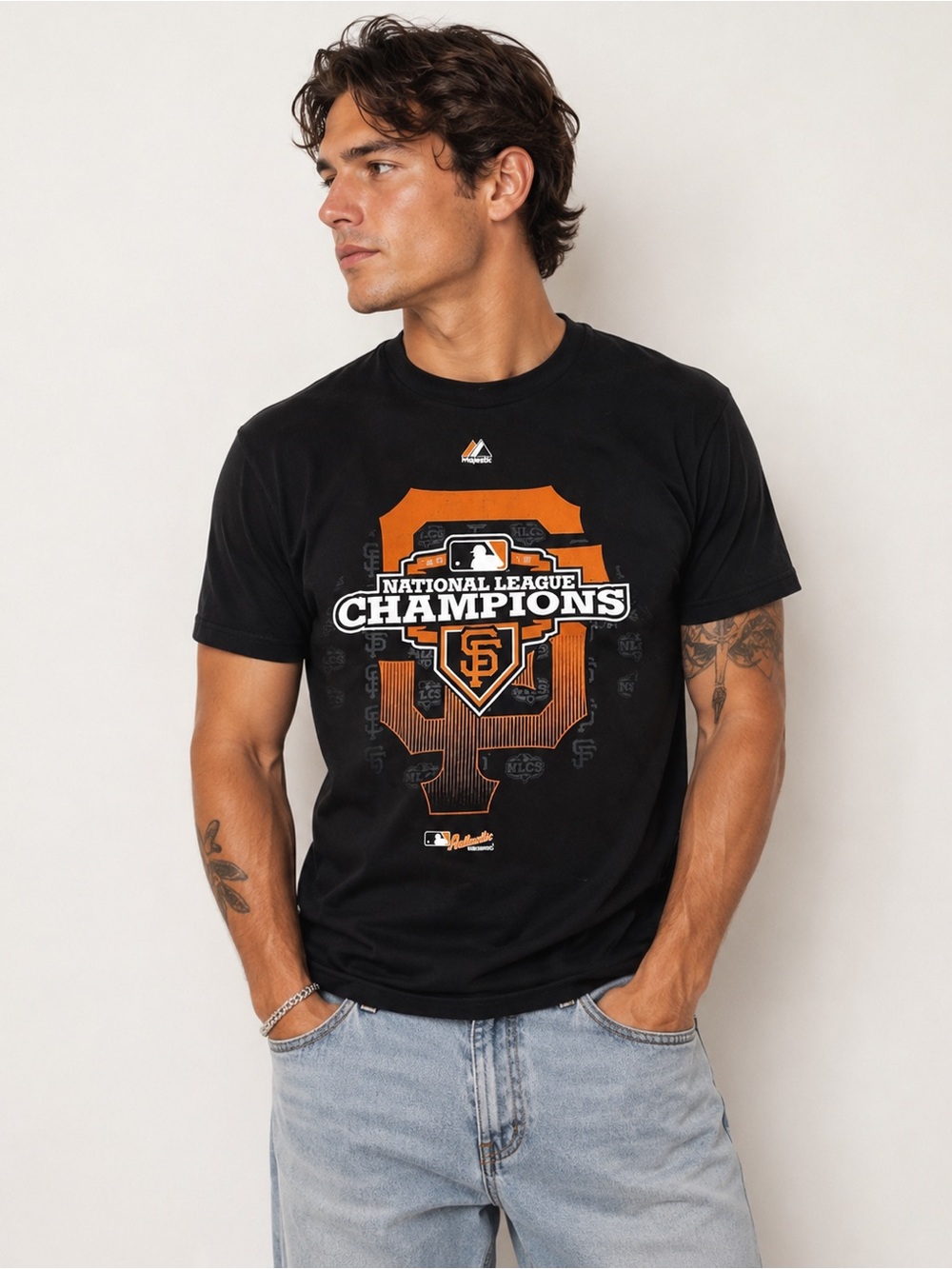 Majestic San Francisco Giants 2012 NL Champions Graphic T-Shirt Black MLB Tee